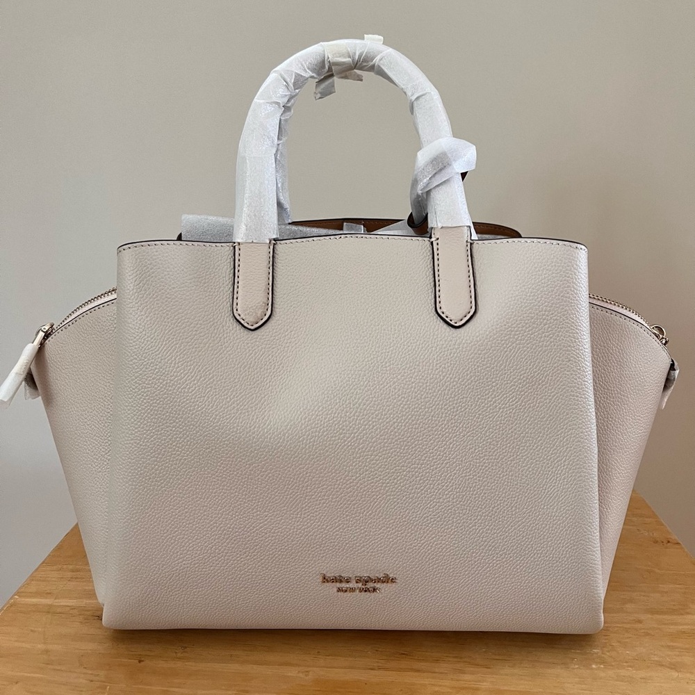 NWT Kate Spade Avenue Medium Satchel Milk Glass